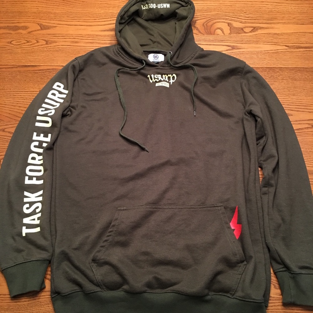 Usurp designer army sweatshirt